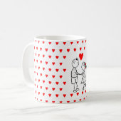 Schattige paar koffie Mok (Voorkant links)