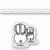 Schattige paar konijn vinyl Sticker (Voorkant)