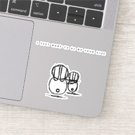 Schattige paar konijn vinyl Sticker