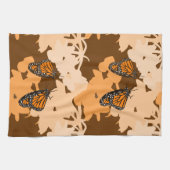 Schattige paar monarchvlinders Sinaasappel Theedoek (Horizontaal)