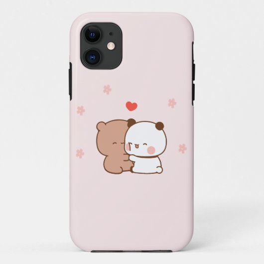 Schattige paar Panda Beer liefde, Roze Case-Mate iPhone Case (Achterkant)