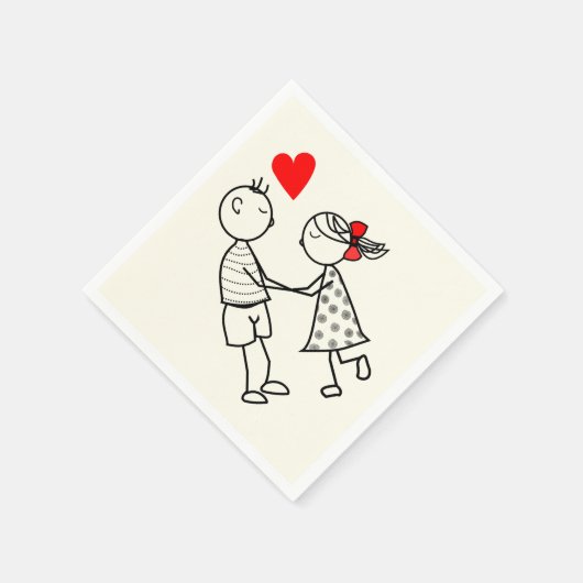 Schattige paar servetten (Hoek)