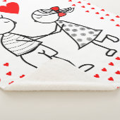 Schattige paar Sherpa Blanket Deken (3/4)