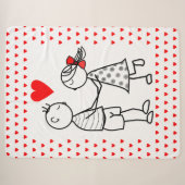 Schattige paar Sherpa Blanket Deken (Voorkant (horizontaal))