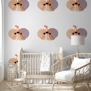 Schattige paar slak behang