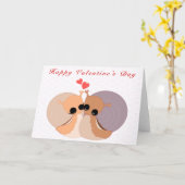 Schattige Paar Snail Valentijnsdag Kaart (Gele Bloem)