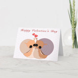 Schattige Paar Snail Valentijnsdag Kaart