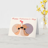 Schattige Paar Snails Valentijnsdag Kaart (Gele Bloem)