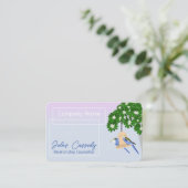 Schattige paar speelse papegaaien Lijst counselor Visitekaartje (Staand voorkant)