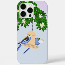 Schattige paar speelse papegaaien Rosellas iPhone 16 Pro Max Hoesje