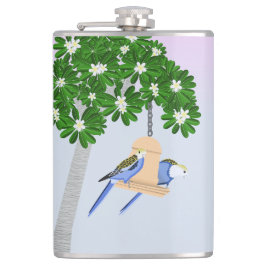 Schattige paar speelse papegaaien Rosellas Heupfles