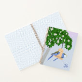 Schattige paar speelse papegaaien Rosellas Monogra Notitieboek (Binnen)