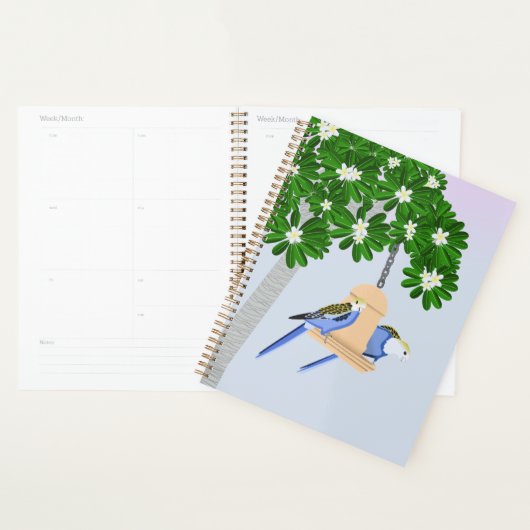 Schattige paar speelse papegaaien Rosellas Planner (Display)
