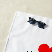 Schattige paar strandlaken (In situ)