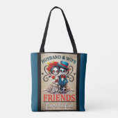 Schattige paar suikerschedel tote bag (Achterkant)