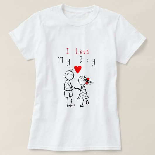 Schattige paar T-shirt met tekst - (Design voorkant)