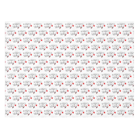 Schattige paar tafelkleed (Voorkant (Horizontaal))