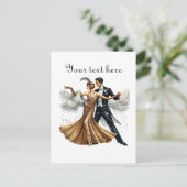 Schattige paar tekst toevoegen briefkaart (Staand voorkant)