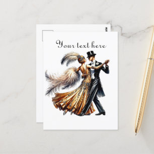 Schattige paar tekst toevoegen briefkaart