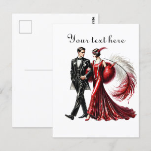 Schattige paar tekst toevoegen briefkaart