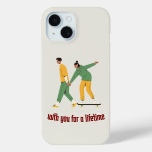 Schattige paar Valentijnsdag iPhone 15 Case