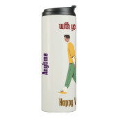 Schattige paar Valentijnsdag Thermosbeker (Gedraaid links)