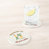 Schattige paar Valentijnsdag Zandsteen Onderzetter (Zijkant)