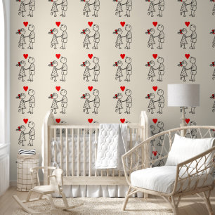 Schattige paar wallpaper behang