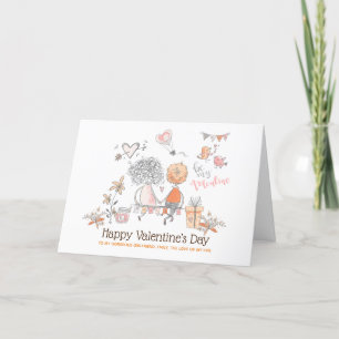 Schattige paar zijn mijn Valentijn aangepaste groe Feestdagen Kaart