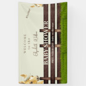 Schattige Paard Baby shower Welkom Spandoek (Verticaal)