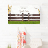 Schattige Paard Baby shower Wit Welkom Spandoek (Insitu)