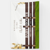 Schattige Paard Baby shower Wit Welkom Spandoek (Verticaal)