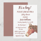 Schattige Paard Boho Ranch Baby Jongen Western Pon Kaart (Voorkant / Achterkant)