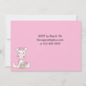 Schattige Paard Eerste Verjaardag Uitnodiging voor (Achterkant)