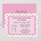 Schattige Paard Eerste Verjaardag Uitnodiging voor (Voorkant / Achterkant)