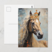 Schattige Paard in een Kroon Briefkaart (Voorkant / Achterkant)