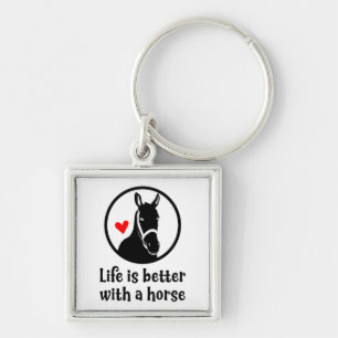 Schattige Paard Liefhebber Boerderij Western Cowgi Sleutelhanger