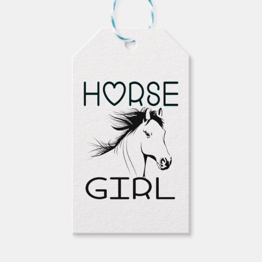 Schattige Paard Meisje Paardensport Paarden Liefde Cadeaulabel (Voorkant)