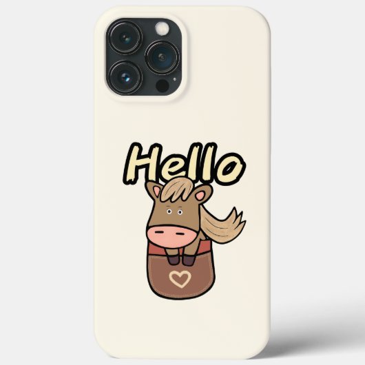 Schattige paard op zak Case-Mate iPhone case (Achterkant)