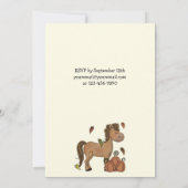 Schattige paard, pompoenen, herfstbladeren Herfst  Kaart (Achterkant)