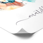 Schattige Paard Pony Kind Slaapkamer Decor Waterve Poster (Hoek)