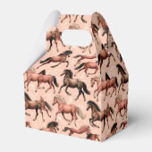 Schattige Paard Roze Naadloos Bedankdoosjes (Achterkant)