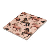 Schattige Paard Roze Naadloos Tegeltje (Zijkant)