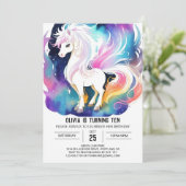 Schattige Paard Wonderland Verjaardag Kaart (Staand voorkant)