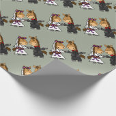 Schattige paardenbride en bruinbruiloft cadeaupapier (Hoek)