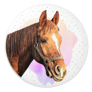 Schattige Paardendier Kinderkamer Keramische Knop
