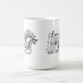 schattige paardenliefhebbers word art Koffie Mok (Center)