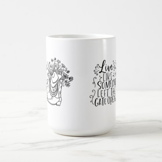 schattige paardenliefhebbers word art Koffie Mok (Center)