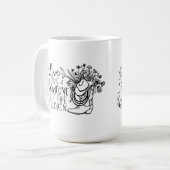 schattige paardenliefhebbers word art Koffie Mok (Voorkant links)