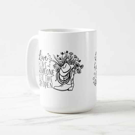 schattige paardenliefhebbers word art Koffie Mok (Voorkant links)